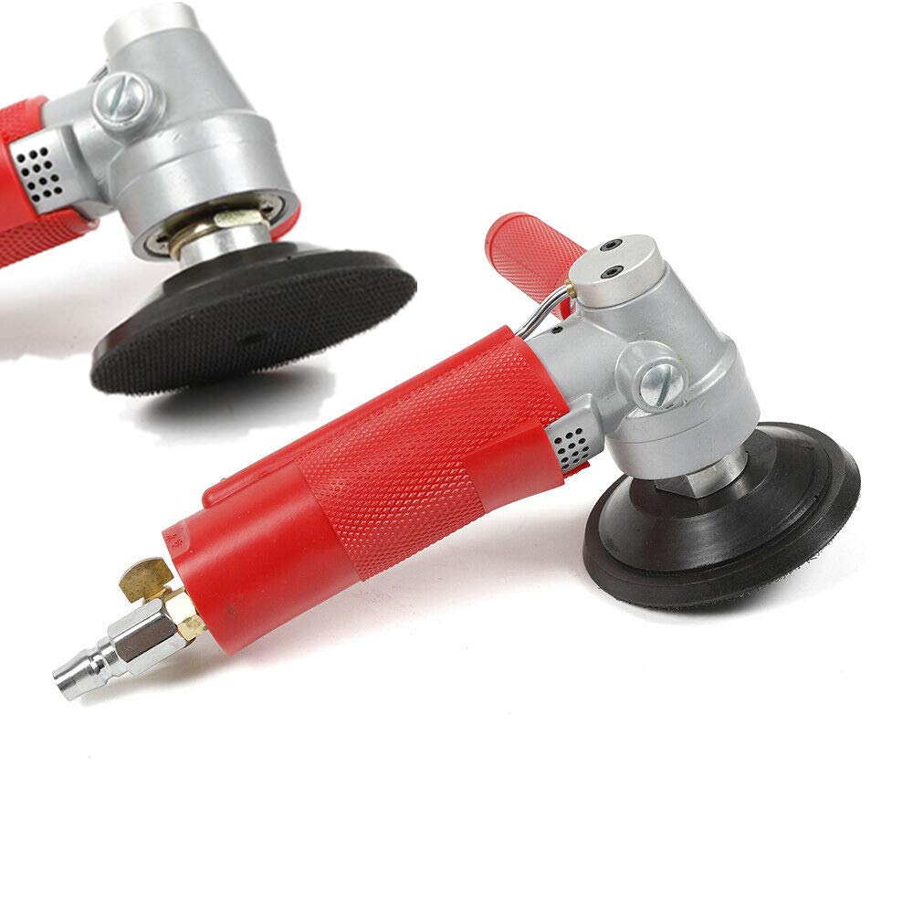 4-Inch Pneumatic Air Wet Stone Polisher 4300RPM - Granite Marble Polishing Tool with Water Mill - Professional Wet Air Sander for Stone Countertops, Floors & Tile Work (4'' Polishing Disc)
