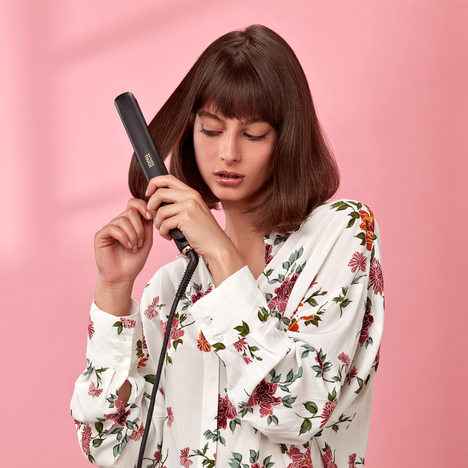 Elchim Natures Touch Professional Ceramic Flat Iron for Hair Styling - Perfect for Straightening, Curling & Smoothing at Home or Salon