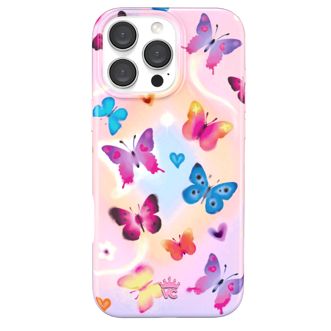 Aura Butterfly iPhone Case - Elegant Floral Design Protective Cover for iPhone 12/13/14/15 Pro Max - Perfect for Everyday Use, Travel & Special Occasions