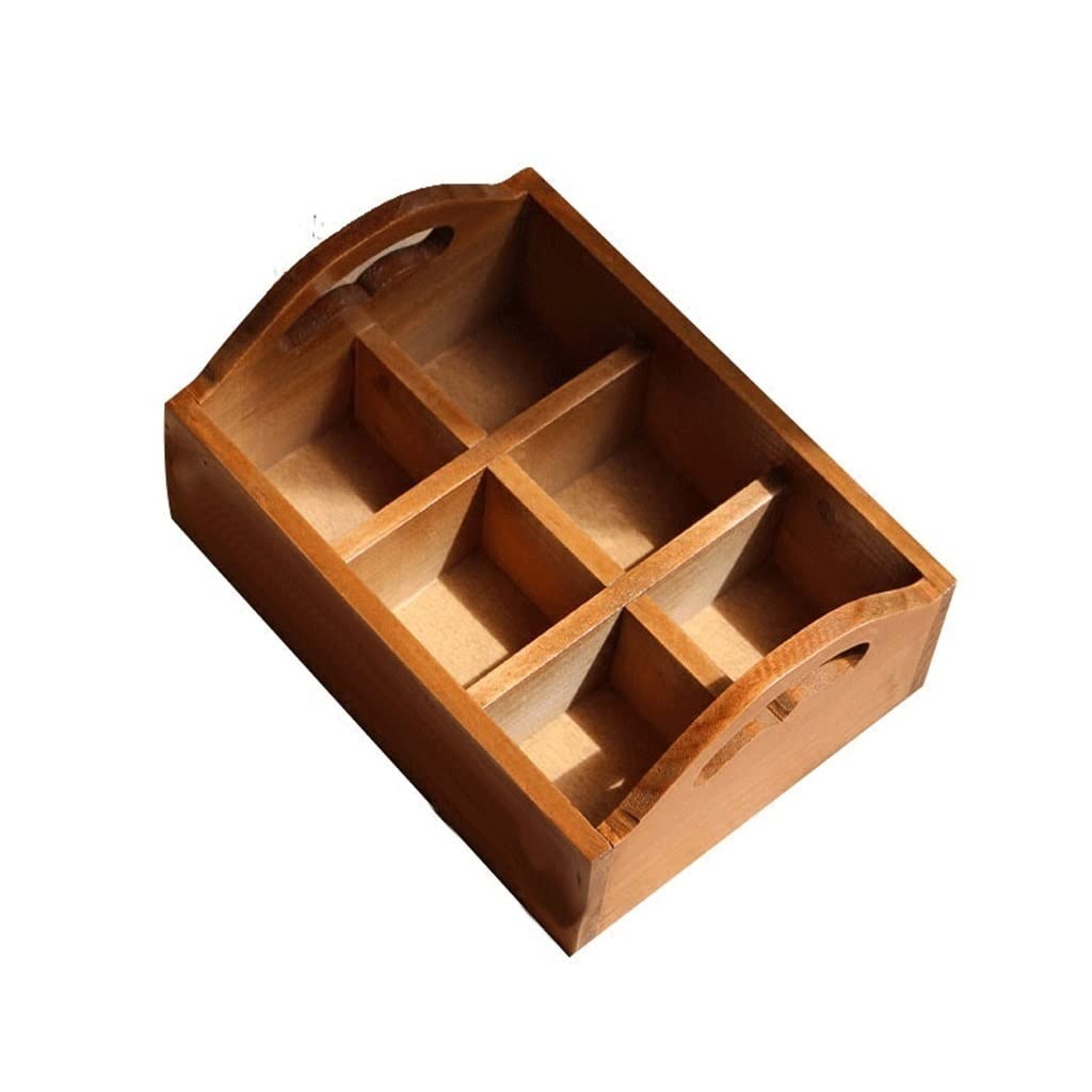 Vintage Makeup Storage Box with Handle - Multifunctional Cosmetic Organizer for Jewelry, Makeup & Accessories | Desktop Dresser with Multi-Compartment Design | Perfect for Bedroom Vanity, Bathroom Counter & Travel (Color: A)