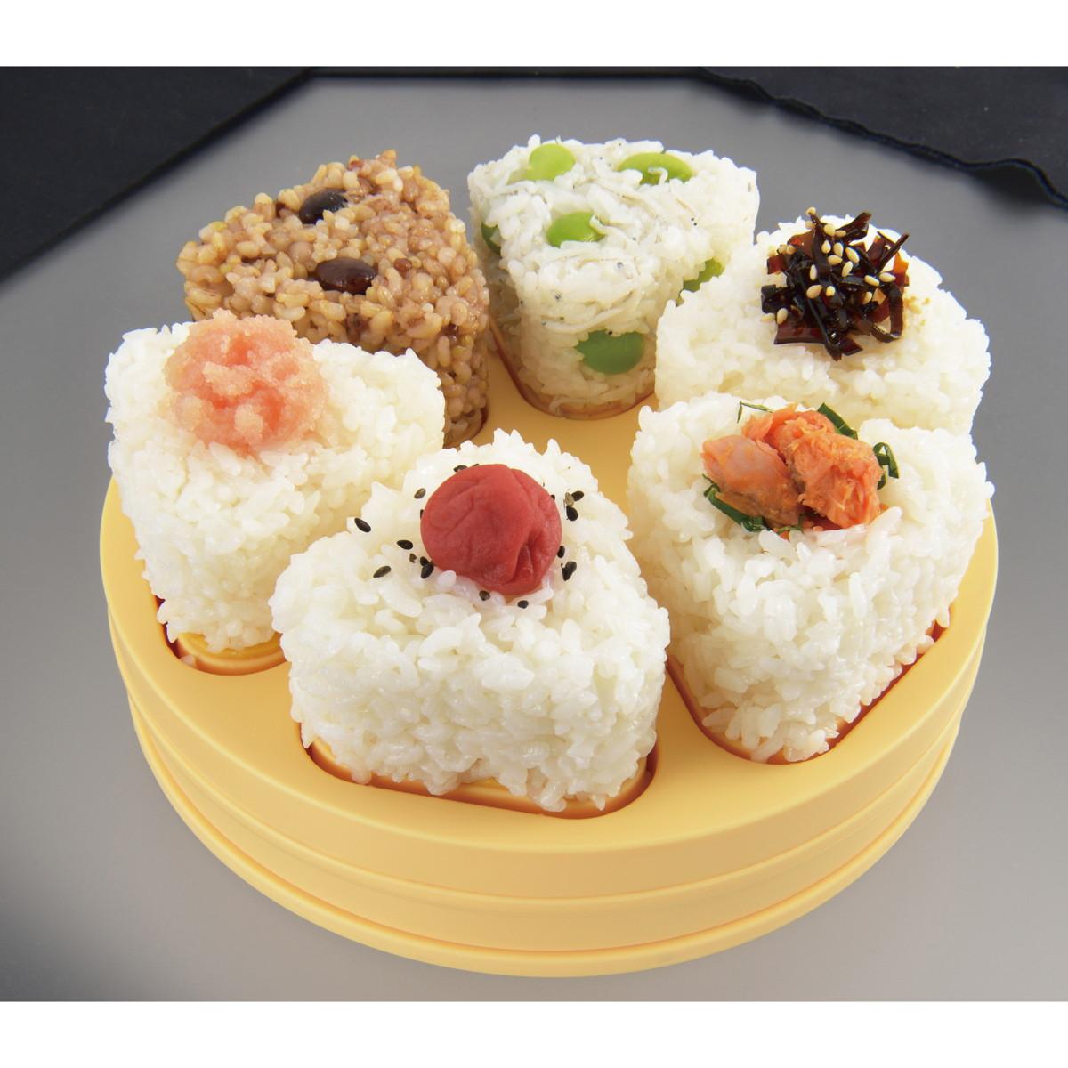 Akebono Quick & Fun Onigiri Maker - 6 Space Pop Up Rice Ball Mold for Perfect Japanese Snacks - Ideal for Bento Boxes, Picnics & Party Food Prep