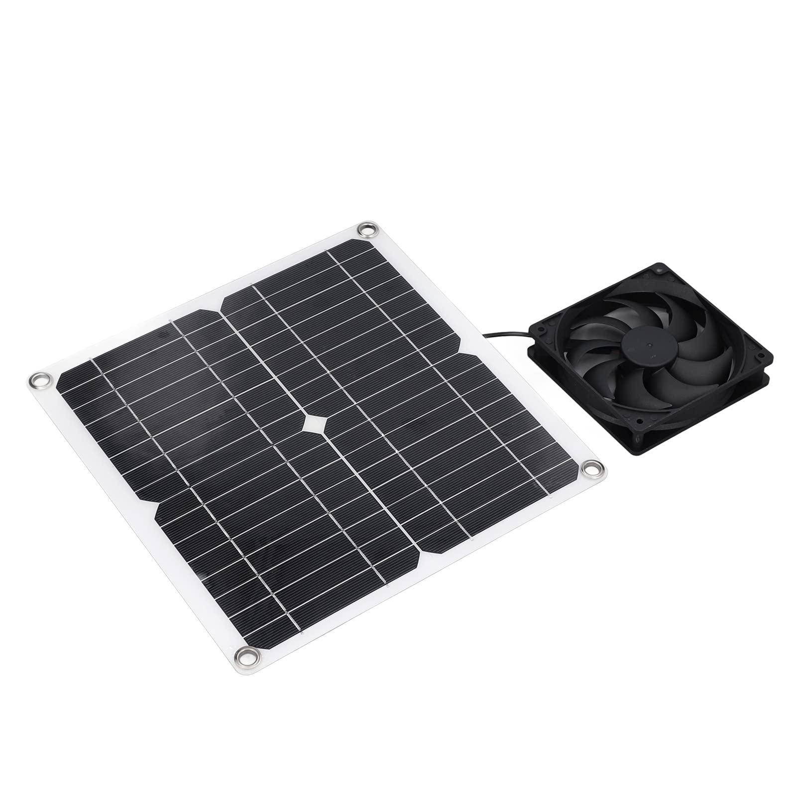 Portable Solar Powered Cooling Fan with High Efficiency Monocrystalline Solar Panel - USB Phone Charging & Outdoor Cooling Kit for Camping, Hiking, and Emergency Power Supply