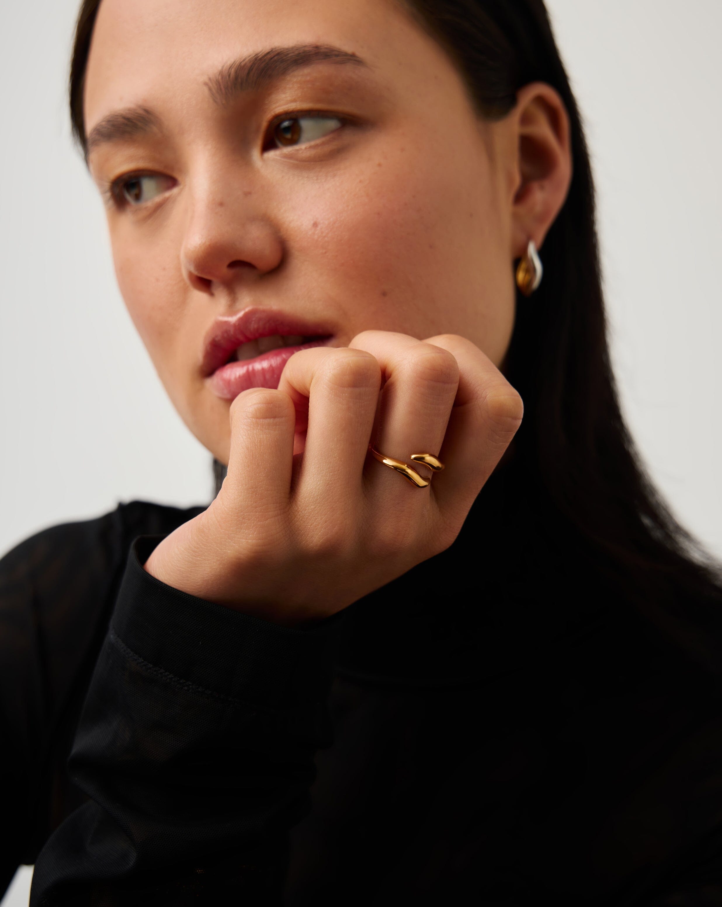 Savi Signature Open Ring - 18k Gold Vermeil Stackable Ring for Women, Minimalist Dainty Jewelry Gift for Her | Perfect for Everyday Wear, Layering & Special Occasions