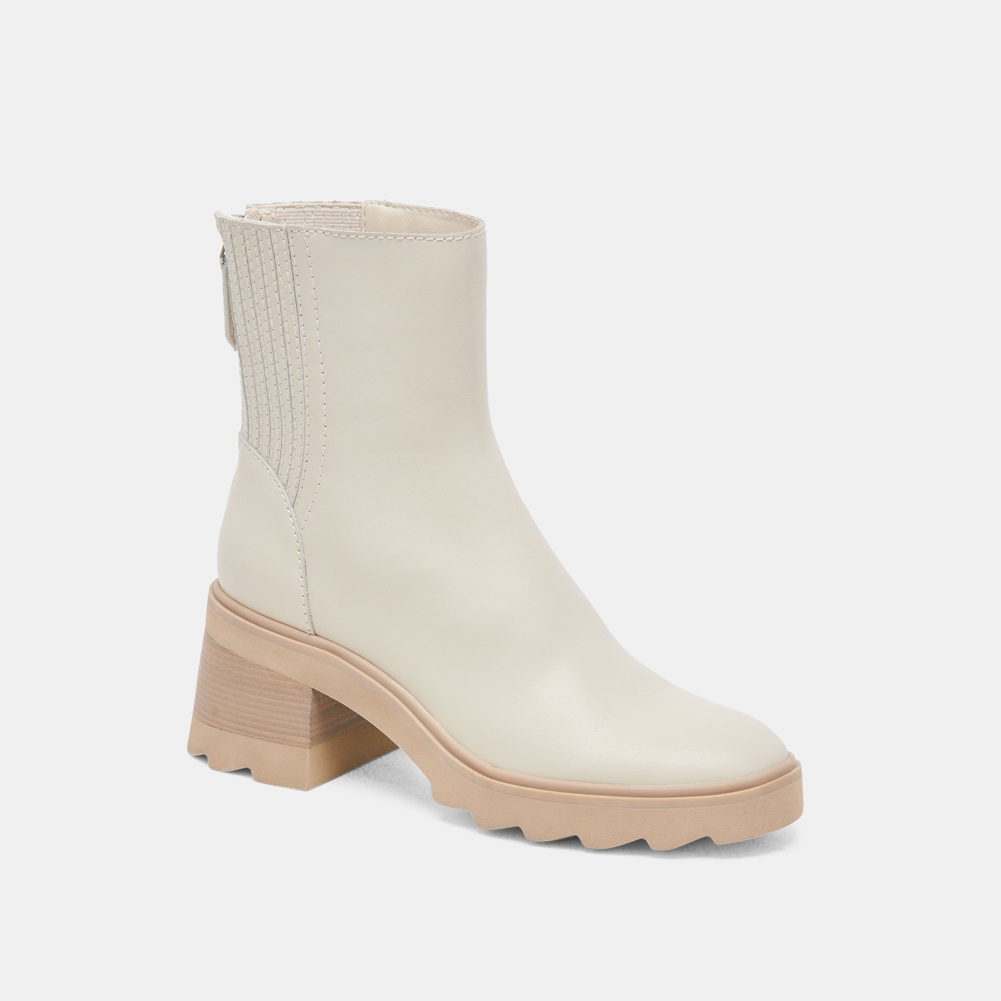 MARTEY H2O Wide Calf Boots in Ivory Leather - Waterproof Winter Boots for Women, Comfortable & Stylish for Rainy Days and Snowy Weather