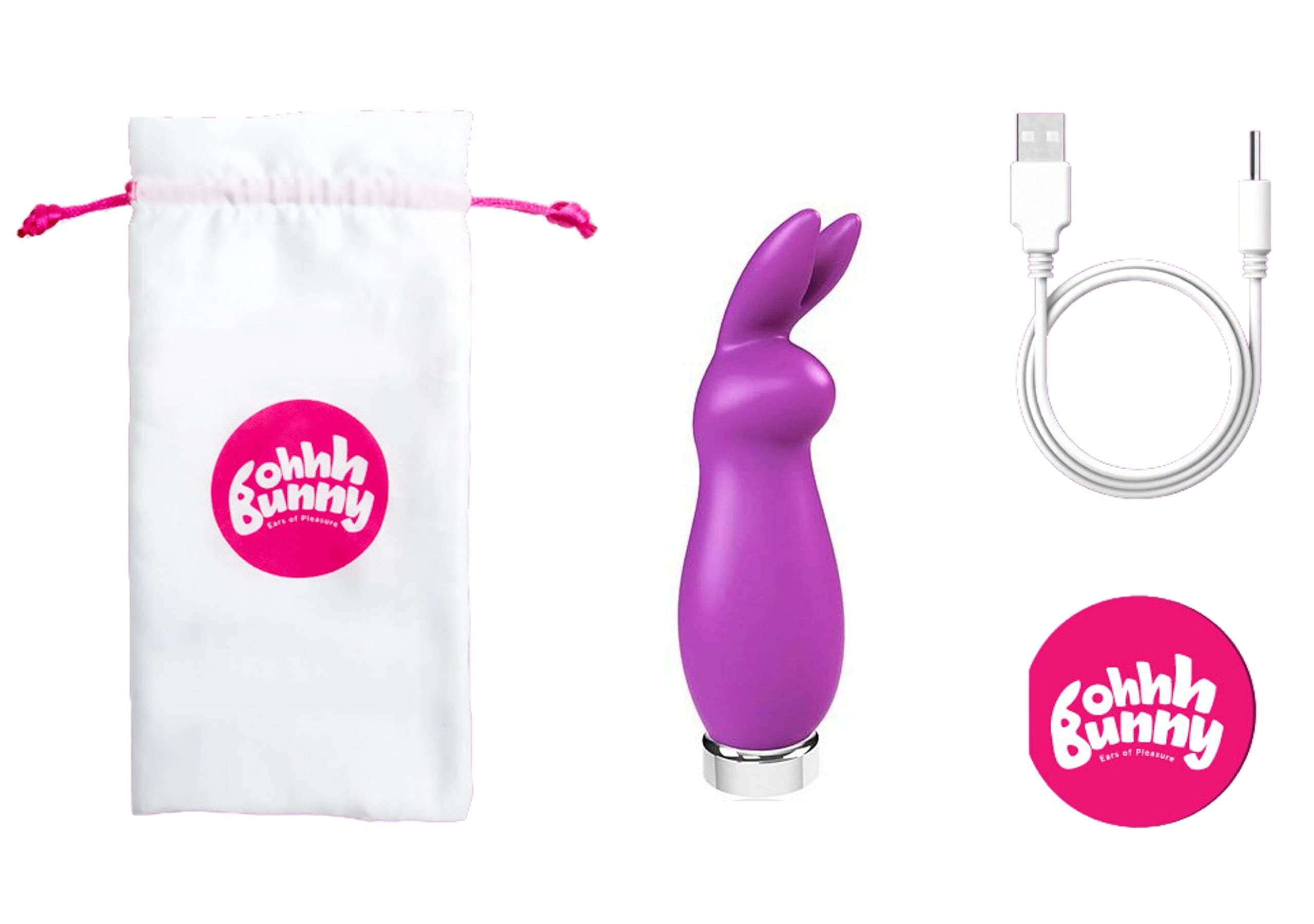 VeDO Crazzy Bunny Rechargeable Clitoral Vibrator - Powerful Bullet Vibrator for Women, Purple Adult Sex Toy & Clitoris Stimulator - Perfect for Solo Play, Couples & Sensual Massage