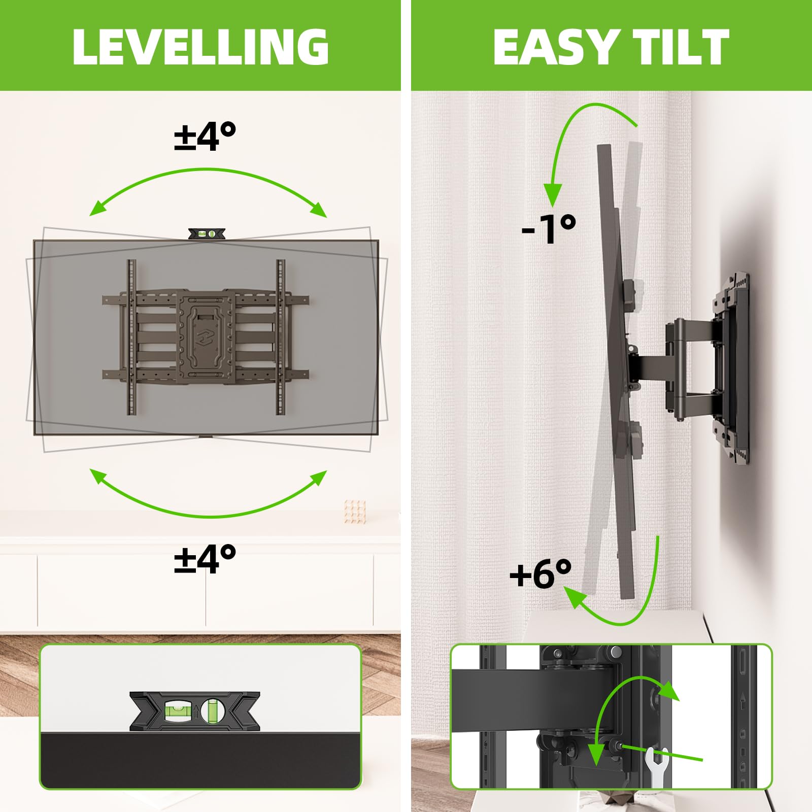 Heavy Duty TV Wall Mount Bracket for 32-105 Inch TVs up to 165lbs - 8