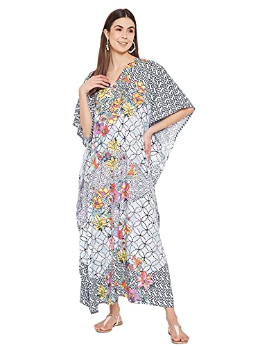Black Floral Caftan