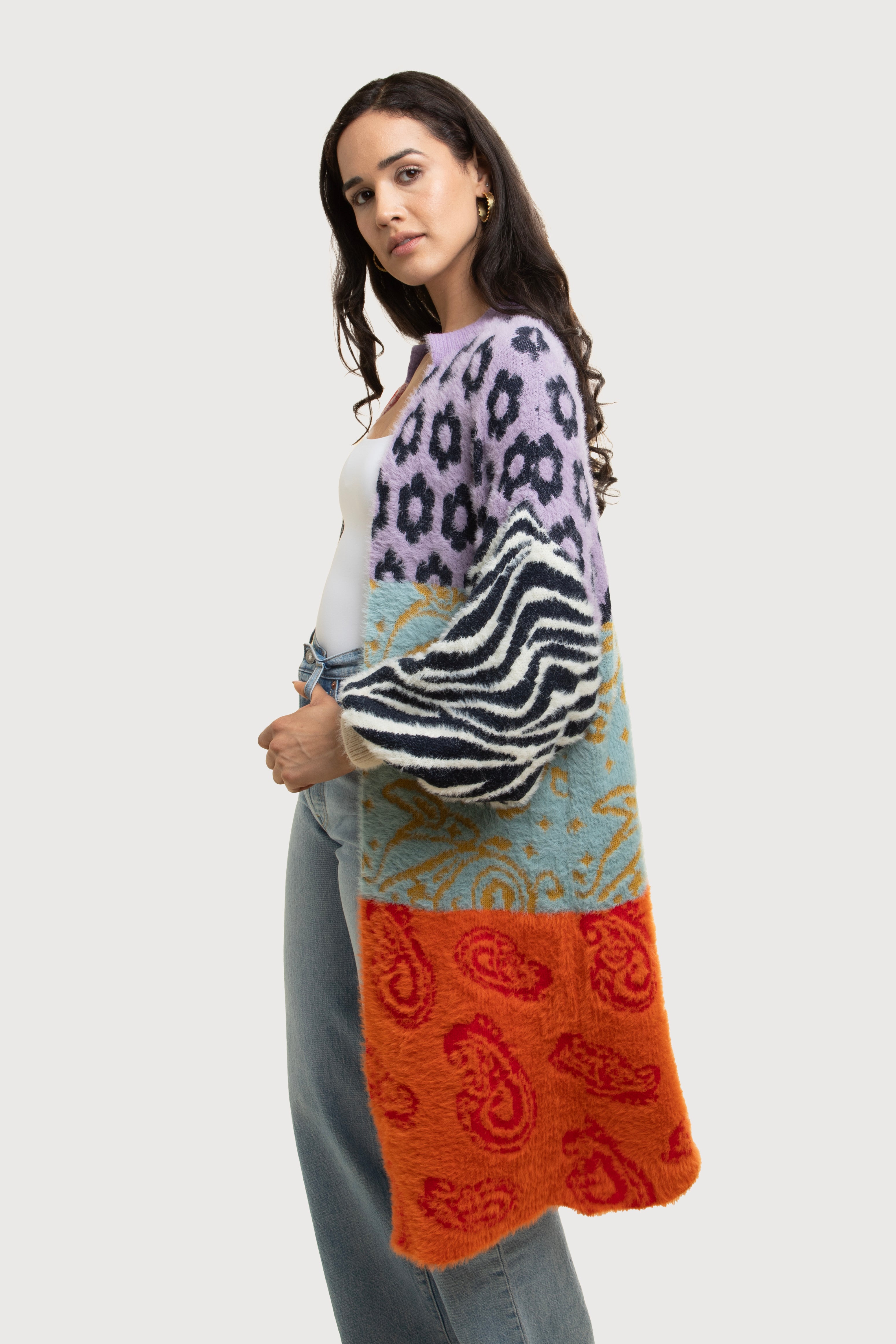 Soft Multi-Patterned Cardigan for Women - Cozy Knit Sweater with Stylish Designs | Perfect for Fall Layering, Office Wear & Casual Outfits