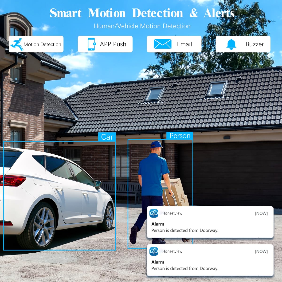 5MP Wired Security Camera System - Outdoor/Indoor HD Surveillance for Home