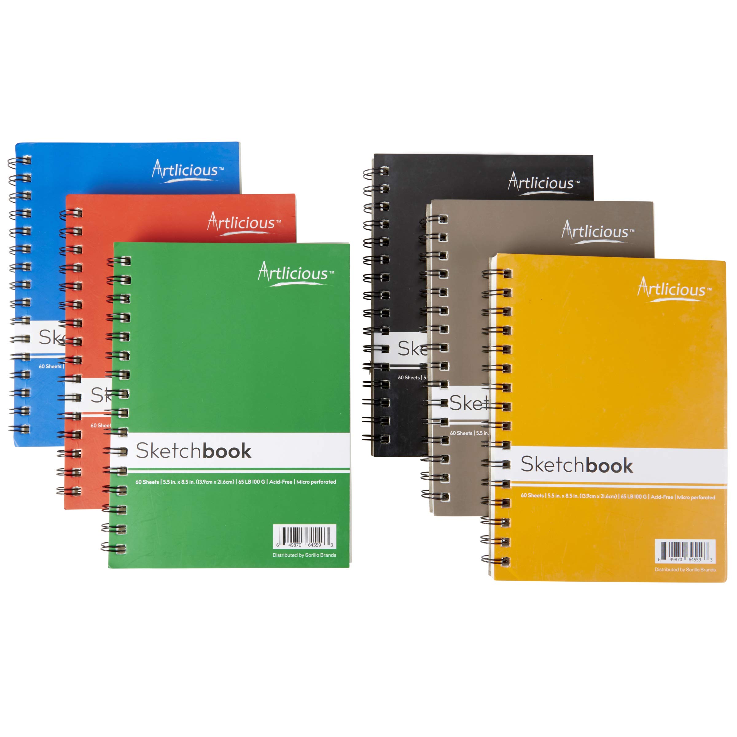 6 Pack Sketch Book - 5.5