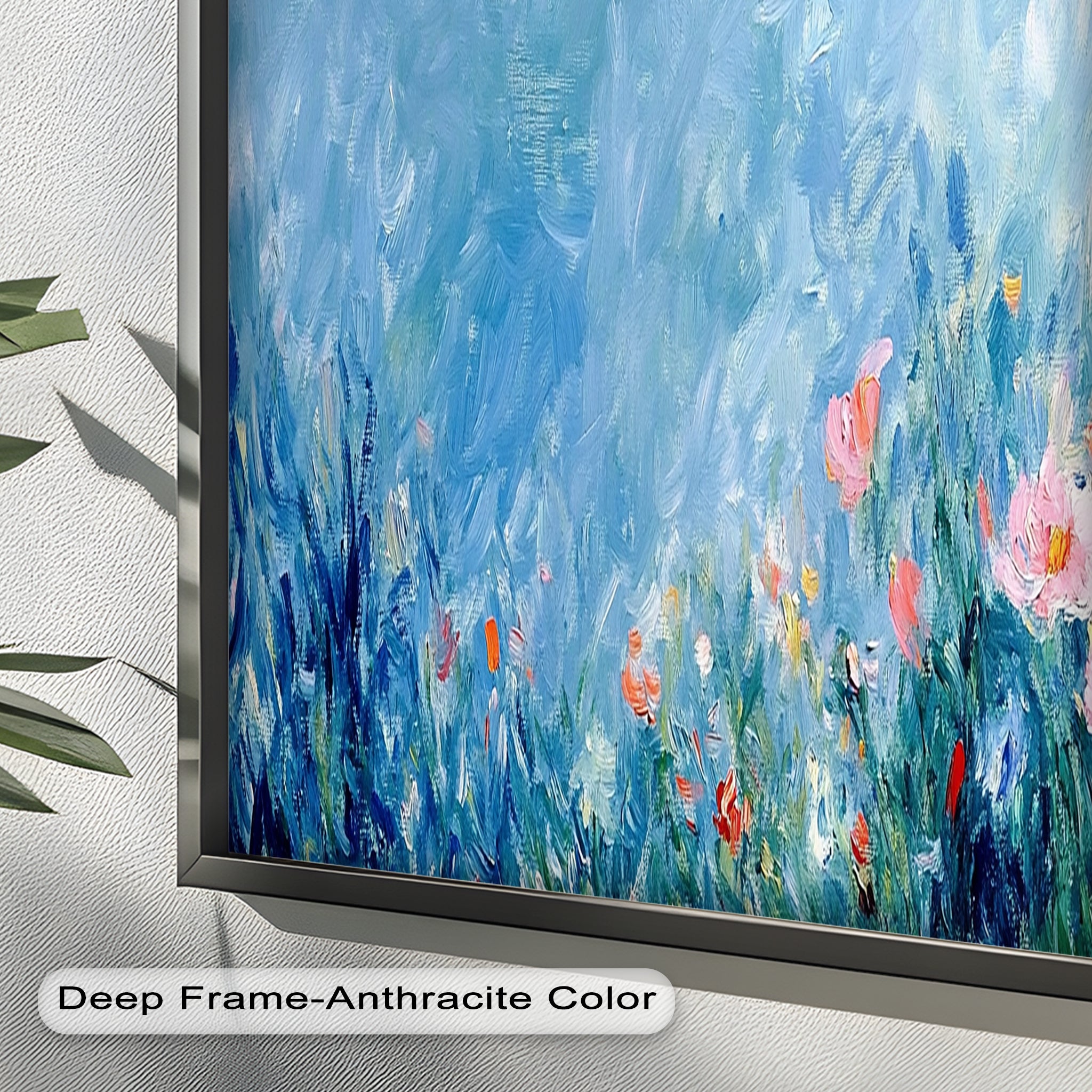 Abstract Floral Impressionist Oil Painting - Handmade Canvas Wall Art for Living Room, Bedroom & Office Decor