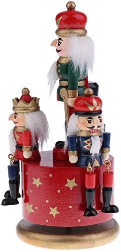 Handcrafted Wooden Nutcracker Music Box - Red Handpainted Nutcracker Soldier Drummer Figurine | Christmas Holiday Home Decor & Gift for Collectors | Perfect for Xmas Tree Ornaments, Mantel Displays & Festive Centerpieces