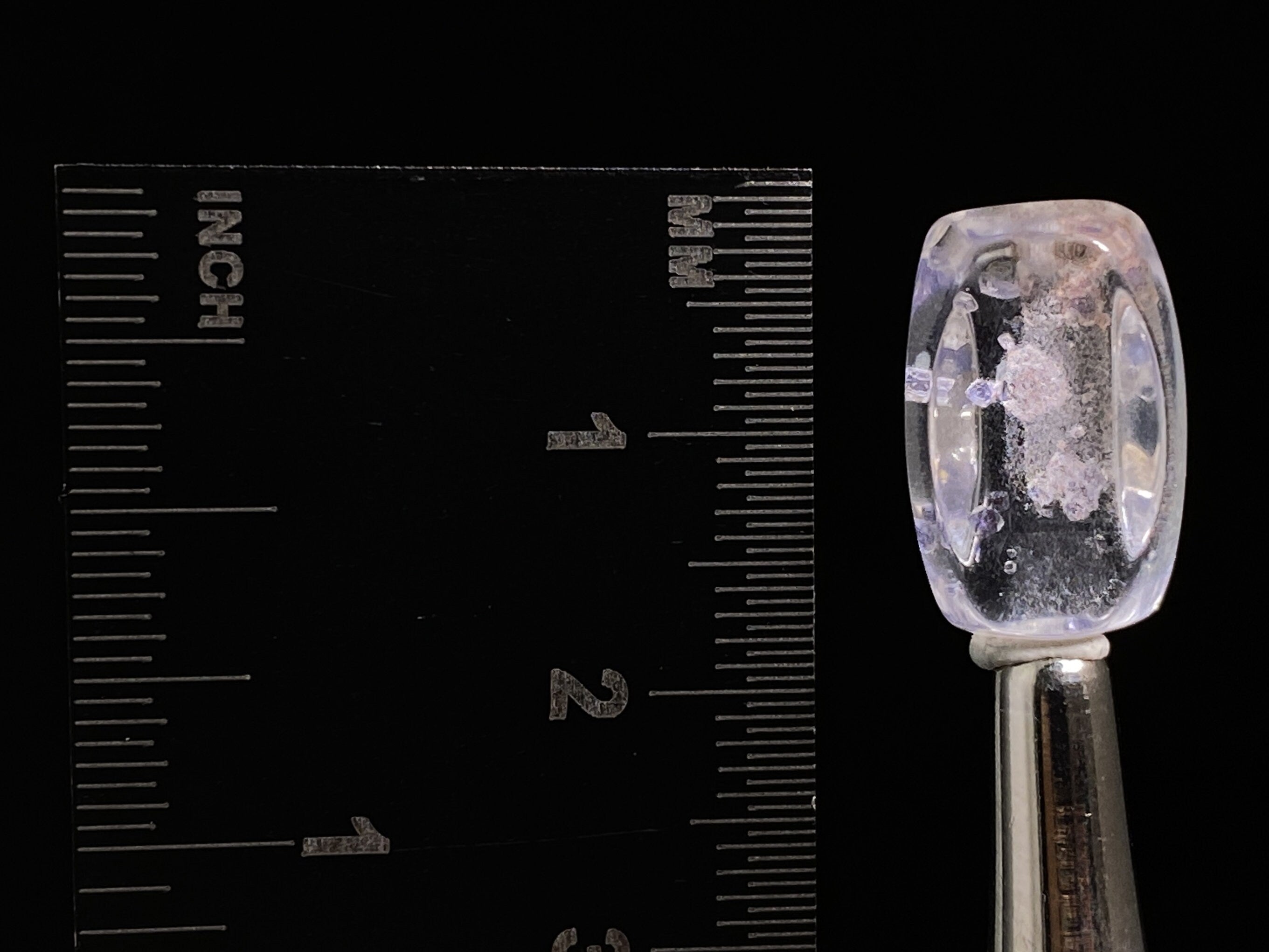 Natural Fluorite in Clear Quartz Cabochon - Rare Gemstone for Jewelry Making, Healing Crystals & DIY Crafts | Perfect for Pendants, Rings & Spiritual Healing