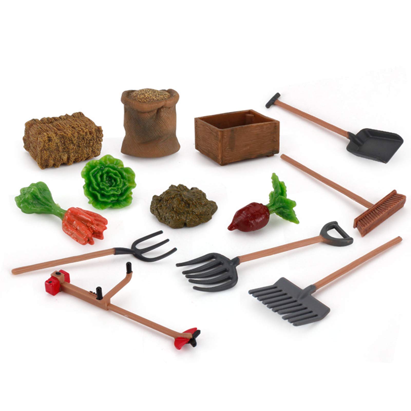 CactusAngui 7-13PCS Kids Gardening Tool Set - Miniature Realistic PVC Educational Toy for Children | Perfect for Easter Gifts, Outdoor Play & Early Learning Activities