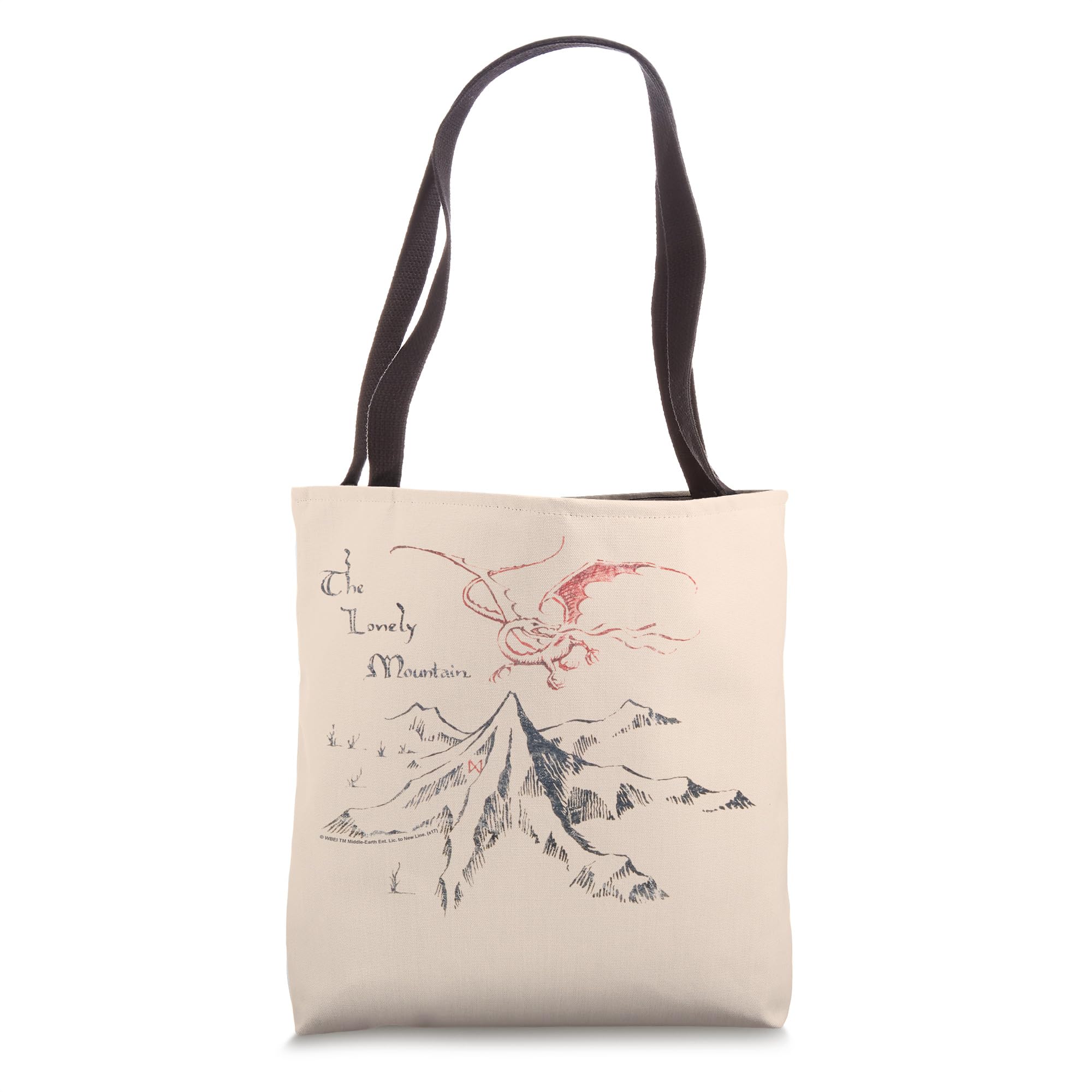 The Hobbit Lonely Mountain Tote Bag - Middle Earth Inspired Canvas Bag for Book Lovers & Fantasy Fans - Perfect for Bookstore Trips, Comic Con & Everyday Use