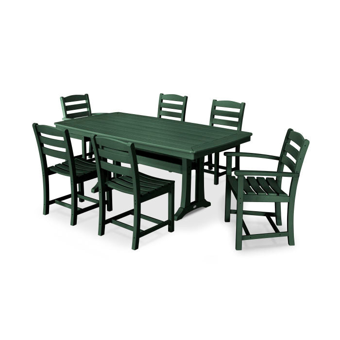 POLYWOOD La Casa 7-Piece Outdoor Dining Set - Durable All-Weather Patio Furniture for Backyard, Poolside & Garden Use