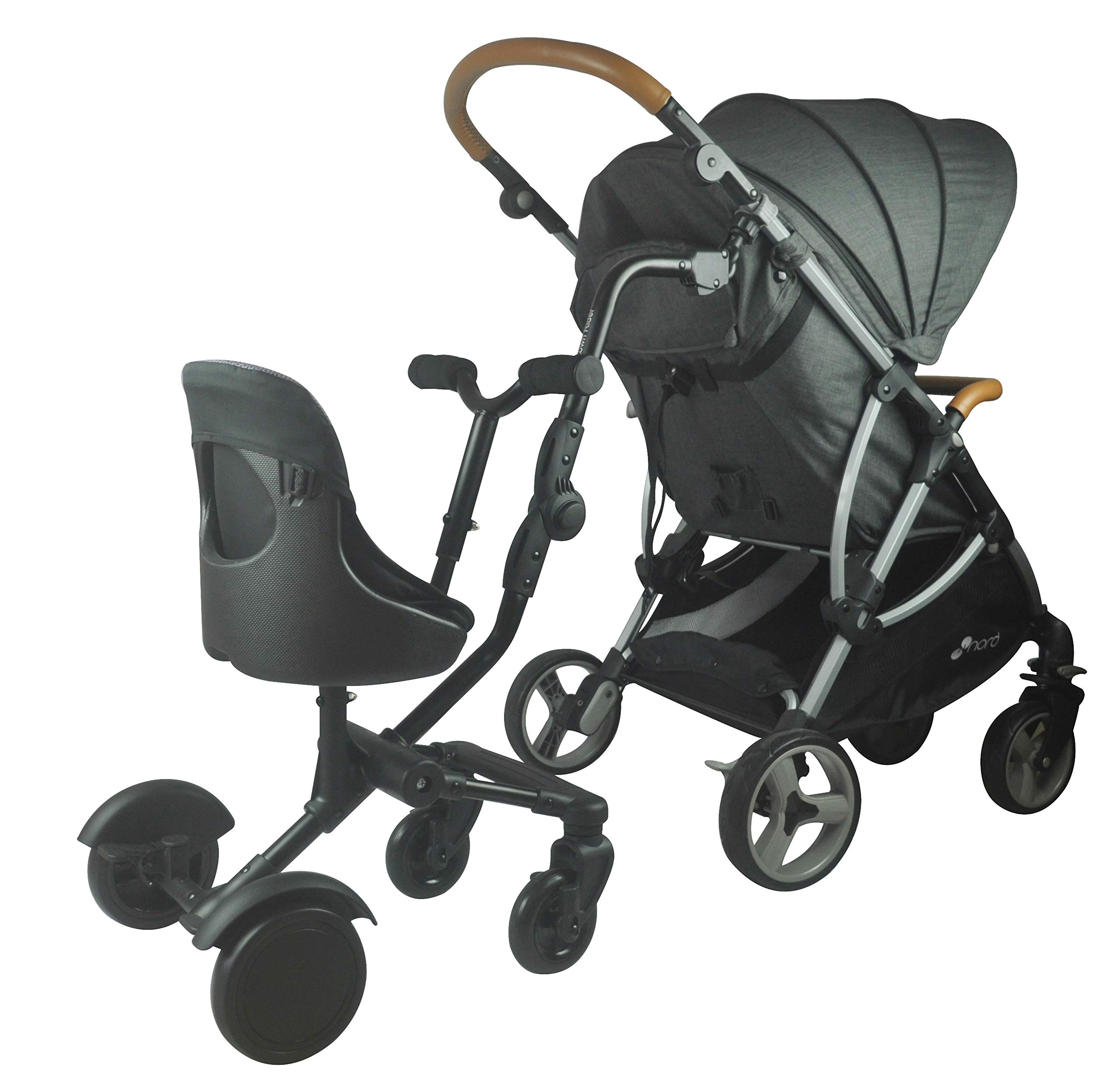 Englacha Uptown Rider - Universal Stroller Bike Attachment for Kids with Comfortable Padded Seat | Safe & Easy to Install | Fits Most Strollers | Perfect for Family Walks, Park Visits & Shopping Trips