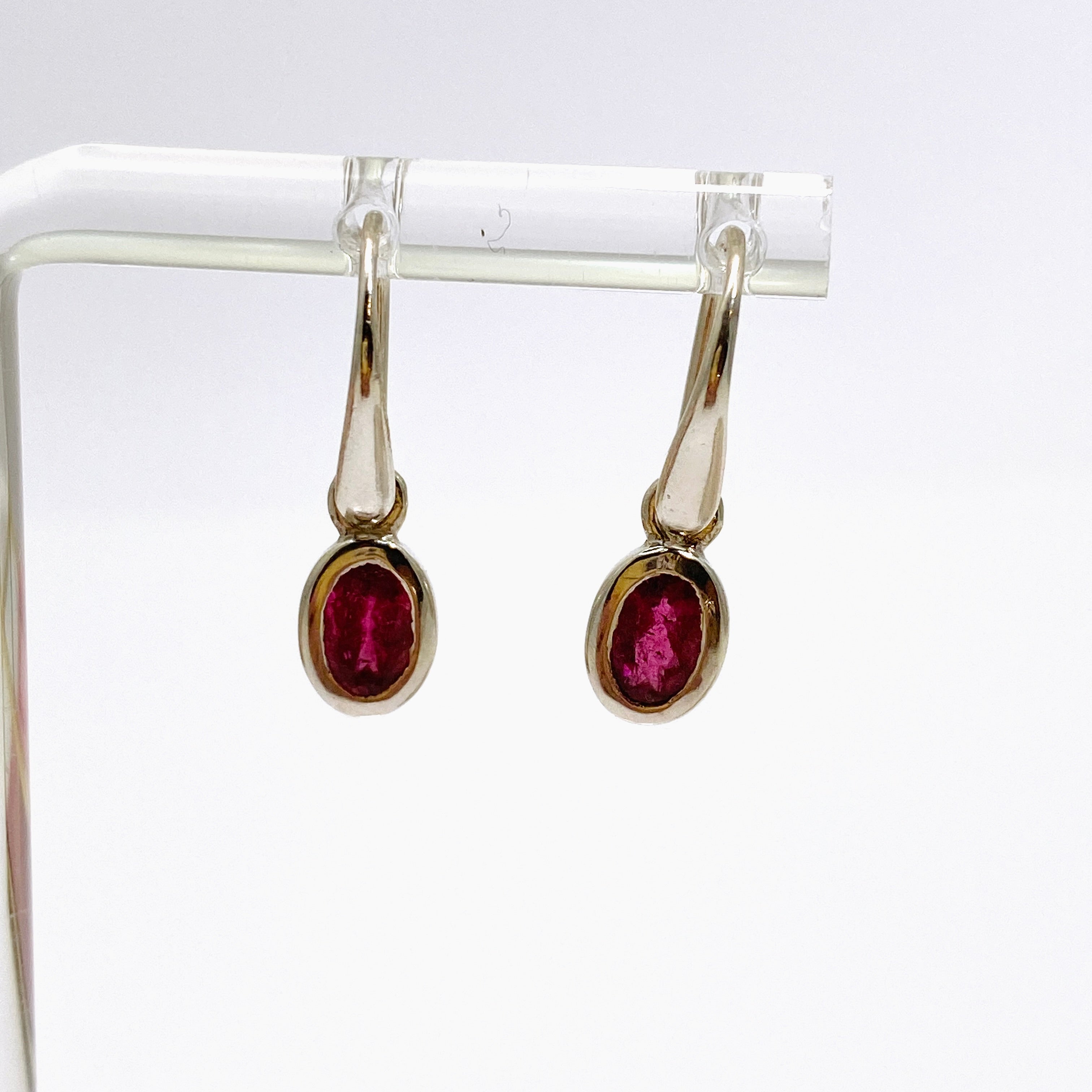 Natural Pink Tourmaline Oval Faceted Stud Earrings for Women - 925 Sterling Silver Jewelry Gift - Perfect for Valentine's Day, Anniversary & Special Occasions