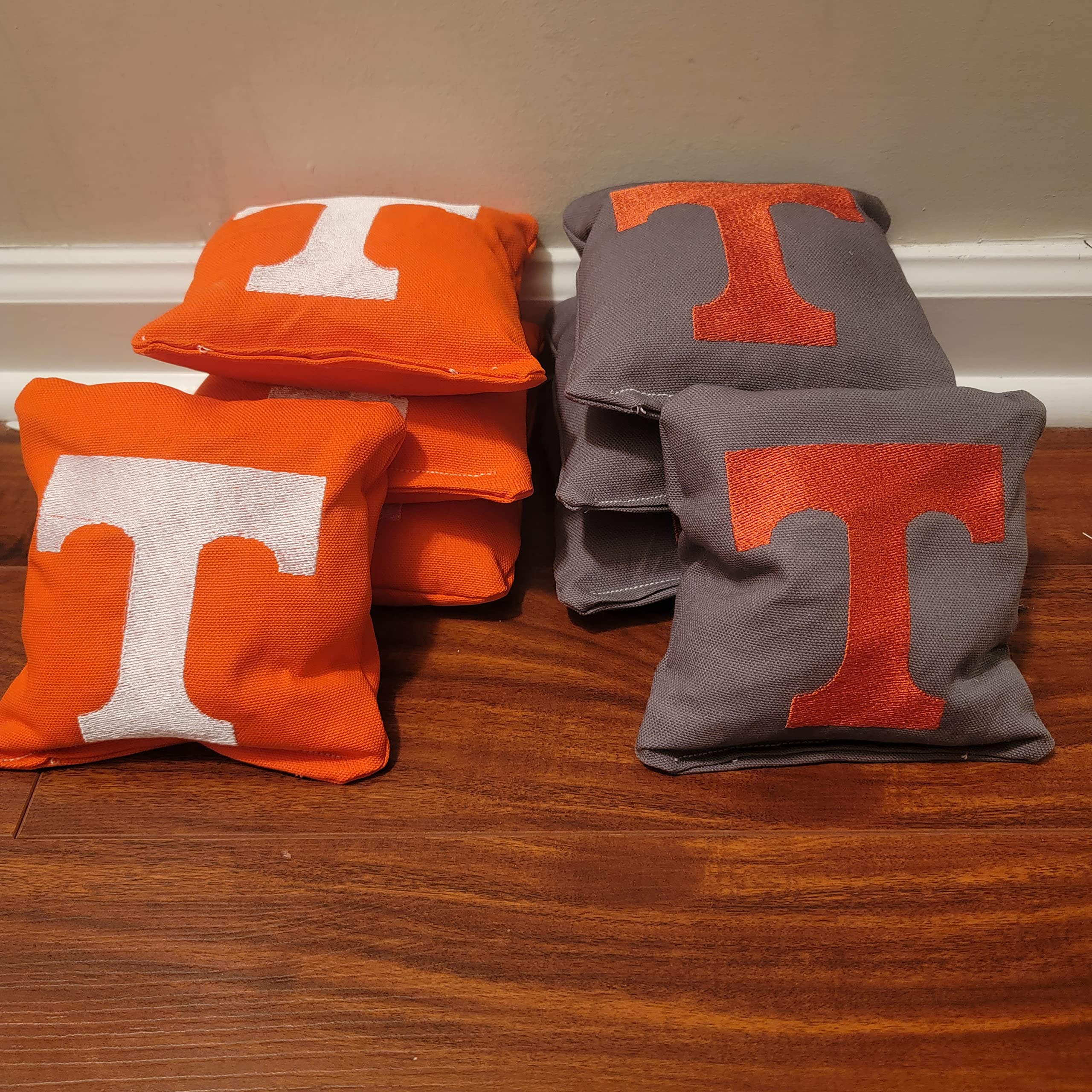 Premium Tennessee Cornhole Bags Set of 8 - Regulation Weight & Size for Outdoor Games, Tailgating, Backyard Parties, and BBQ Events