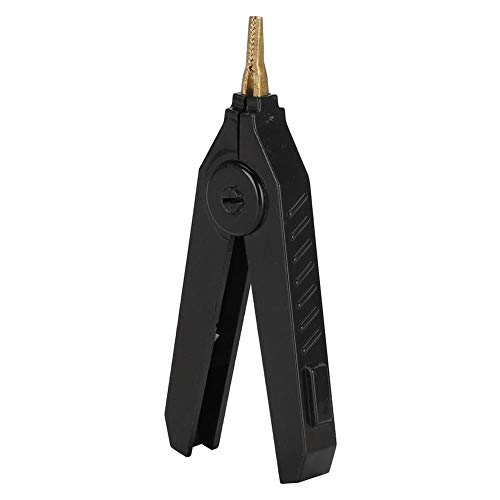 Walfront Gold Plated Copper LCR Test Clip - Electrical Measuring Device Accessories for Multimeter, Oscilloscope & Component Testing (Black) - Perfect for Electronics Repair, DIY Projects & Lab Work