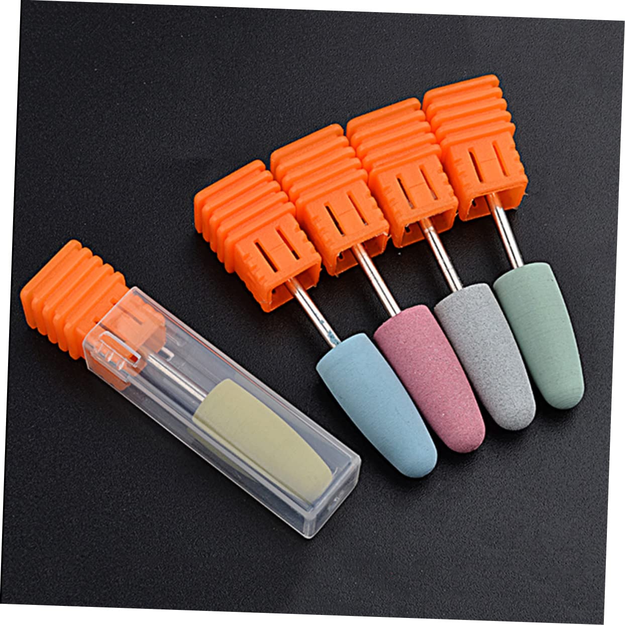 Beavorty 2-Piece Nail Drill Bits Set - Silicone Grinding Heads for Manicure Machine, Professional Nail Polish & Care Tools - Perfect for Salon, Home & DIY Nail Art