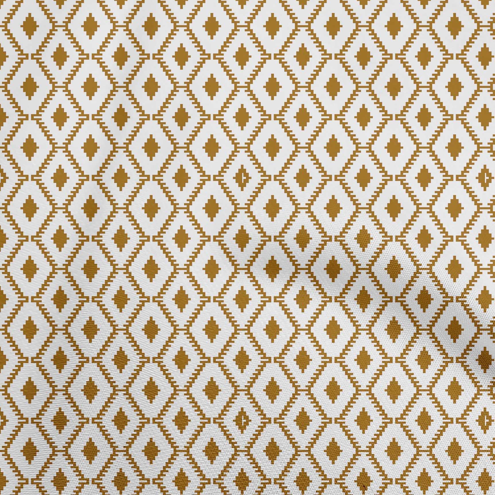 oneOone Rayon Brown Tribal Print Fabric - 56 Inch Wide for DIY Clothing, Sewing & Craft Projects - Perfect for Dresses, Skirts, Home Decor & Quilting