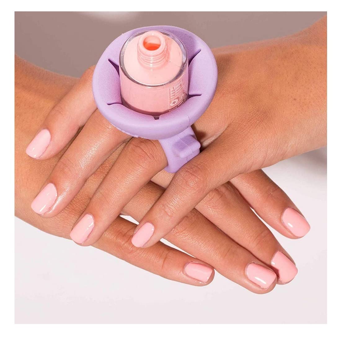 Professional Nail Polish Bottle Display Silicone Round Holder Stand - 2 Pack Multicolor for Salon, Home, and Travel Organization