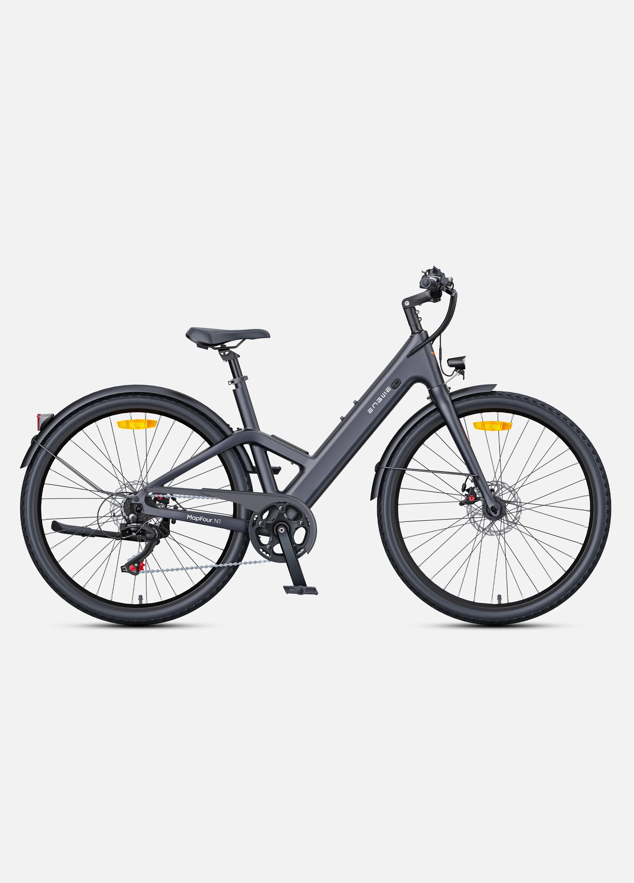 MAPFOUR N1 AIR 250W Ultra Lightweight Electric Bike - 100KM Long Range Carbon Fiber Frame - Perfect for Urban Commuting & City Riding