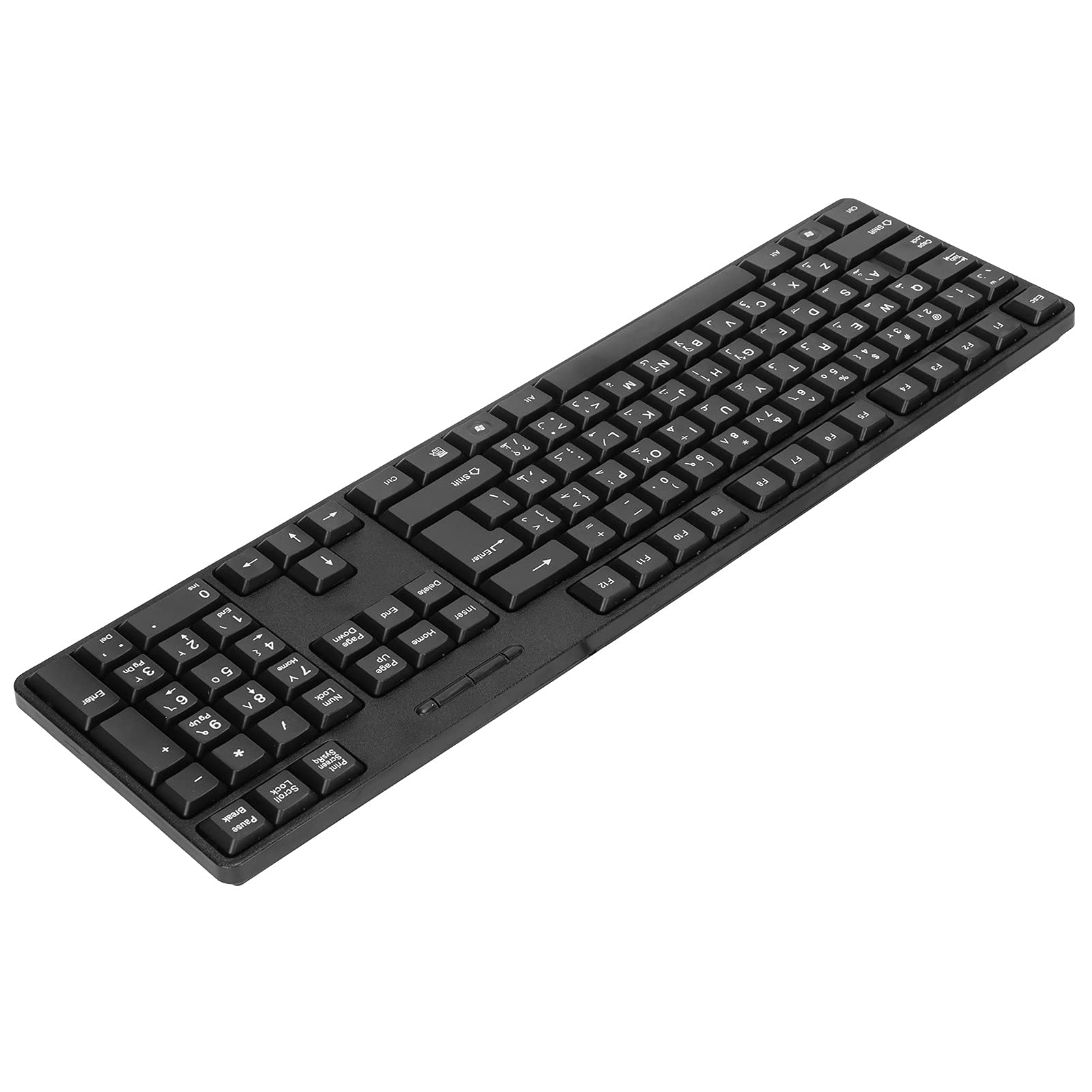 MC-689 USB Wired Computer Keyboard - Arabic/English Bilingual Ergonomic Mechanical Keyboard for Office, Home & Business Use | Compatible with PC & Laptops | Perfect for Typing, Gaming & Productivity Tasks