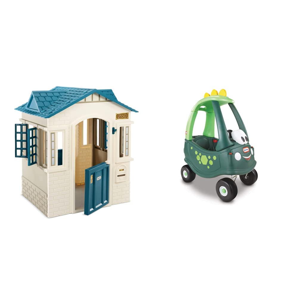 Little Tikes Cape Cottage Playhouse for Kids - Indoor & Outdoor Playhouse with 2 Working Doors, Educational Pretend Play Toy for Toddlers & Preschoolers - Perfect for Backyard, Playroom, Daycare & Birthday Gifts