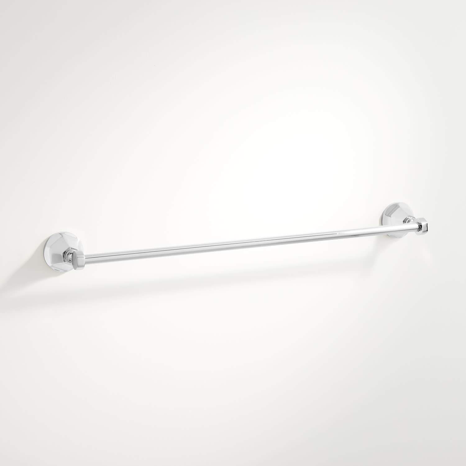 Signature Hardware 446805 Key West 24-Inch Brushed Nickel Towel Bar - Bathroom Wall Mounted Towel Rack for Spa, Hotel & Home Decor