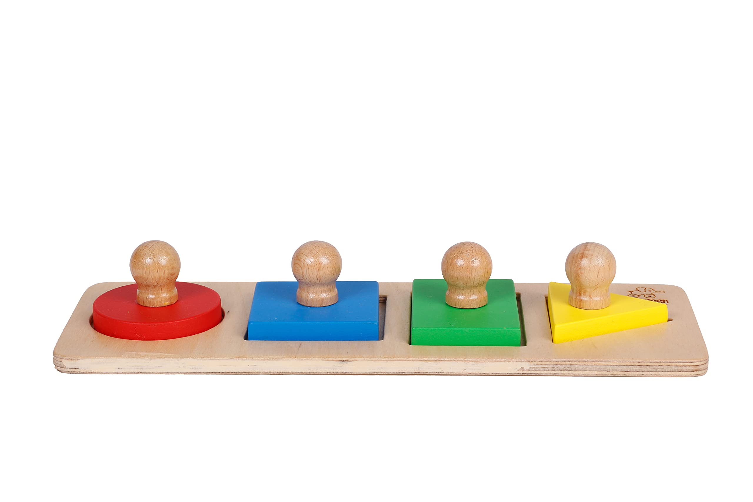 Wooden Shape Sorting Tray - Montessori Learning Toy for Toddlers | Educational Shape Matching Game for Kids | Perfect for Preschool Classroom & Home Play