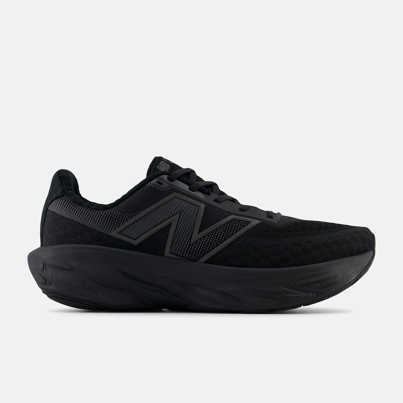 New Balance Men's Fresh Foam X 1080 V14 Running Shoes - Triple Black (2E Wide) | Cushioned Support for Long Distance Running & Daily Workouts