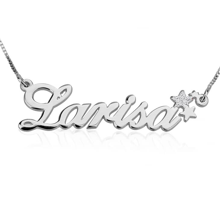 10K, 14K, 18K Solid Gold Personalized Name Necklace for Women - Custom Engraved Jewelry Gift (G-H Color, I2-I3 Clarity) - Perfect for Birthdays, Anniversaries & Special Occasions