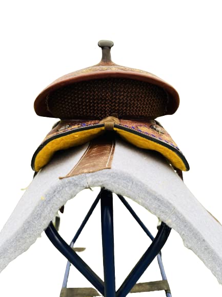Western Kids Barrel Saddle - Genuine Leather Floral Tooled Youth Saddle for Horse Riding, Training & Rodeo Events | Perfect for Young Riders & Beginners