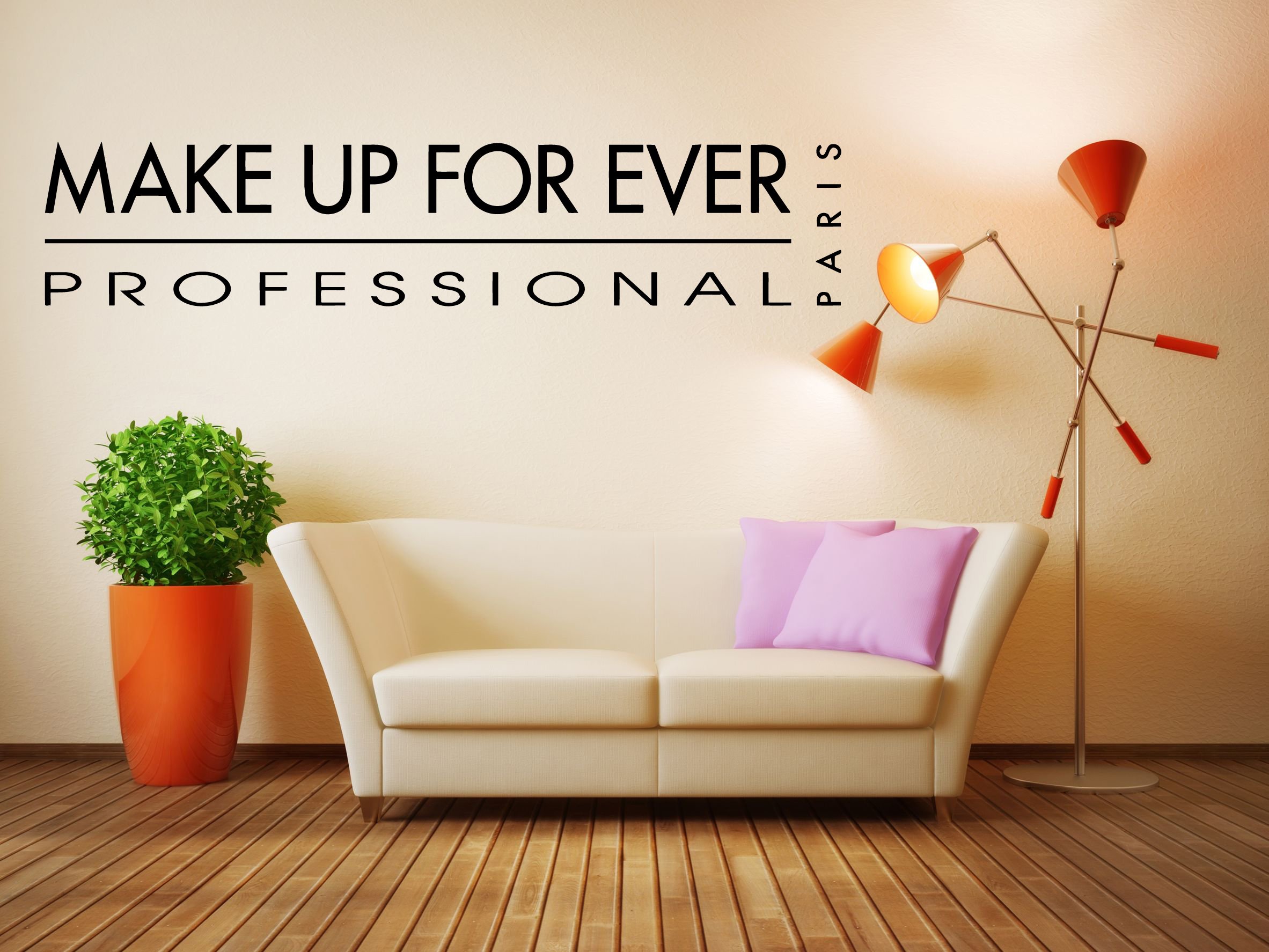 Large Wall Decal Sticker for Salon & Room Decor - AS963 | Self-Adhesive Vinyl Art Mural for Hair Beauty Shop & Home Interior Design