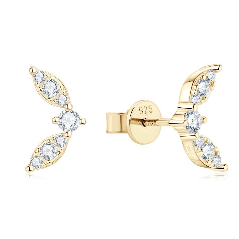 Elegant Butterfly Moissanite Stud Earrings for Women - Hypoallergenic 925 Sterling Silver - Perfect for Weddings, Anniversaries & Special Occasions