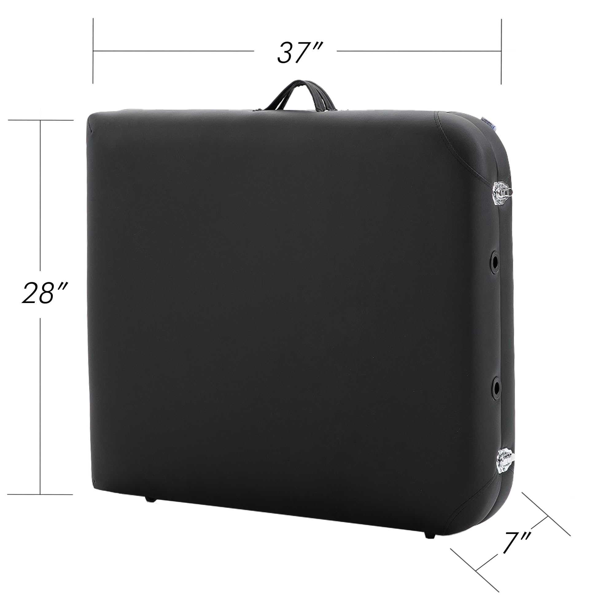 SierraComfort Basic Portable Massage Table - Lightweight & Adjustable for Professional or Home Use - Perfect for Therapists, Spas, and Relaxation at Home - Black
