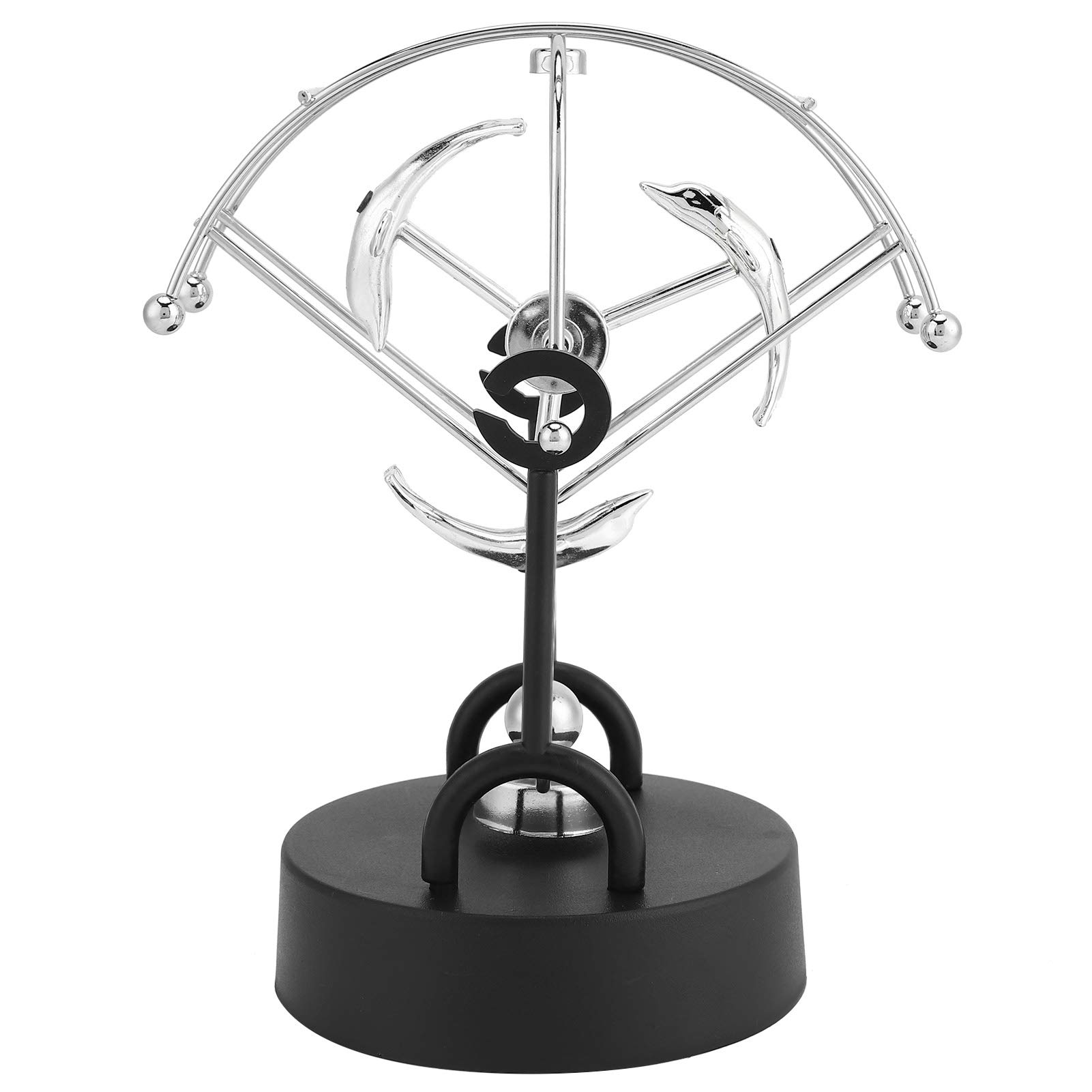Dolphin Perpetual Motion Desk Toy - Metal Ball Decompression Gift for Adults & Kids - Office & Home Decor