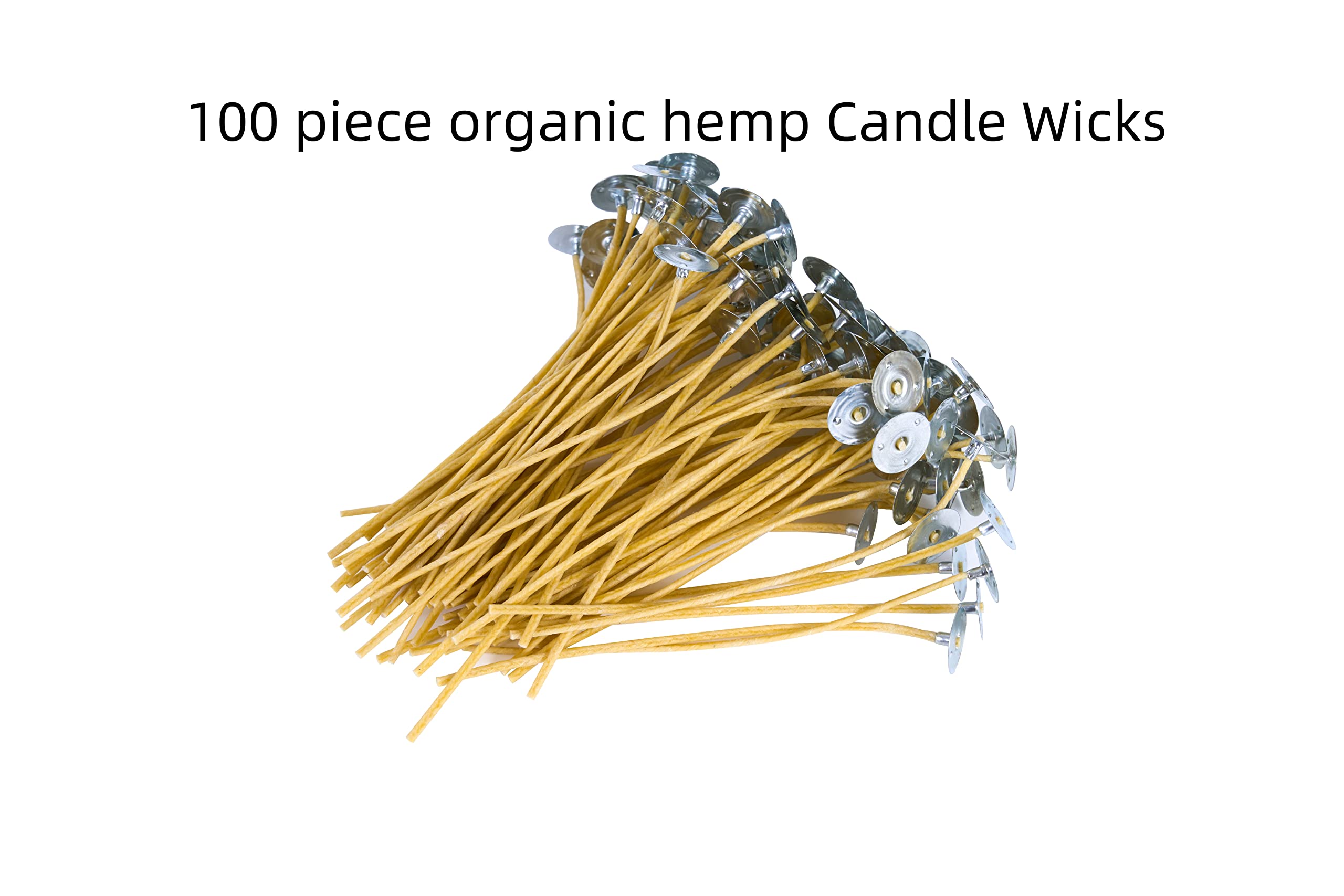 Organic Beeswax Hemp Wicks 6 Inch - 100 Pack Natural Braided Candle Wicks for DIY Candle Making, Handmade Candles, Wax Melts & Aromatherapy - Perfect for Home Decor, Gifts & Relaxation