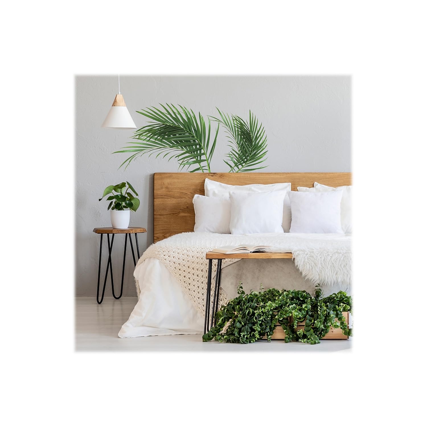 RoomMates RMK3861GM Peel and Stick Palm Leaf Wall Decals - Large Tropical Botanical Wall Stickers for Bedroom, Living Room, Nursery & Office Decor
