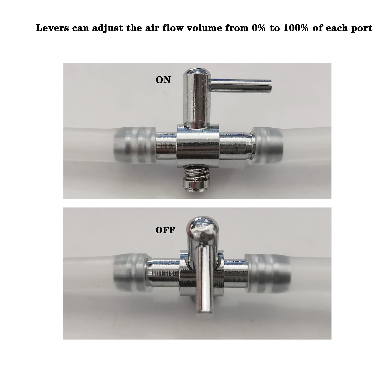 AQUANEAT Stainless Steel Aquarium Control Valve - 4 Way Air Flow Distributor Splitter for Fish Tank Air Pump | Perfect for Freshwater & Saltwater Tanks, Hydroponics Systems