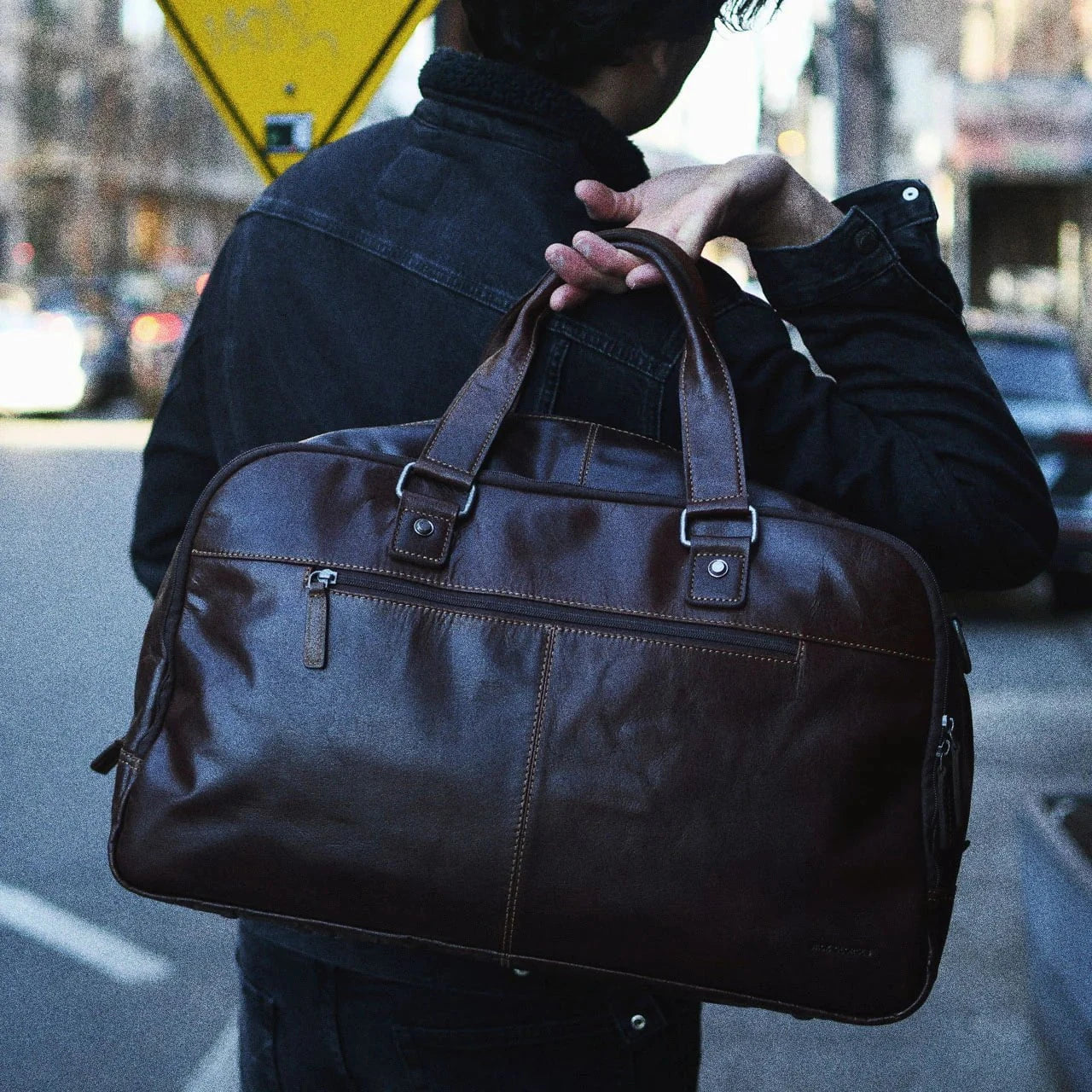 Jack Georges Weekender Duffle Bag - Premium Leather Travel Duffel for Men & Women - Perfect for Gym, Business Trips & Weekend Getaways
