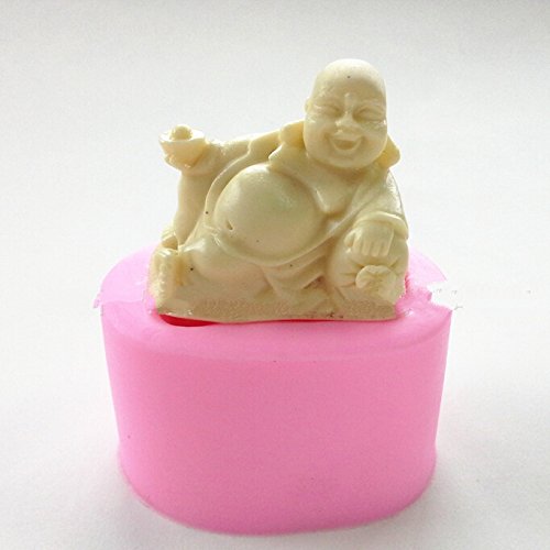 3D Laughing Buddha Silicone Mold for Soap, Candle, Cake & Chocolate DIY - Handmade Craft Art Molds for Home Decor, Gift Making & Party Favors
