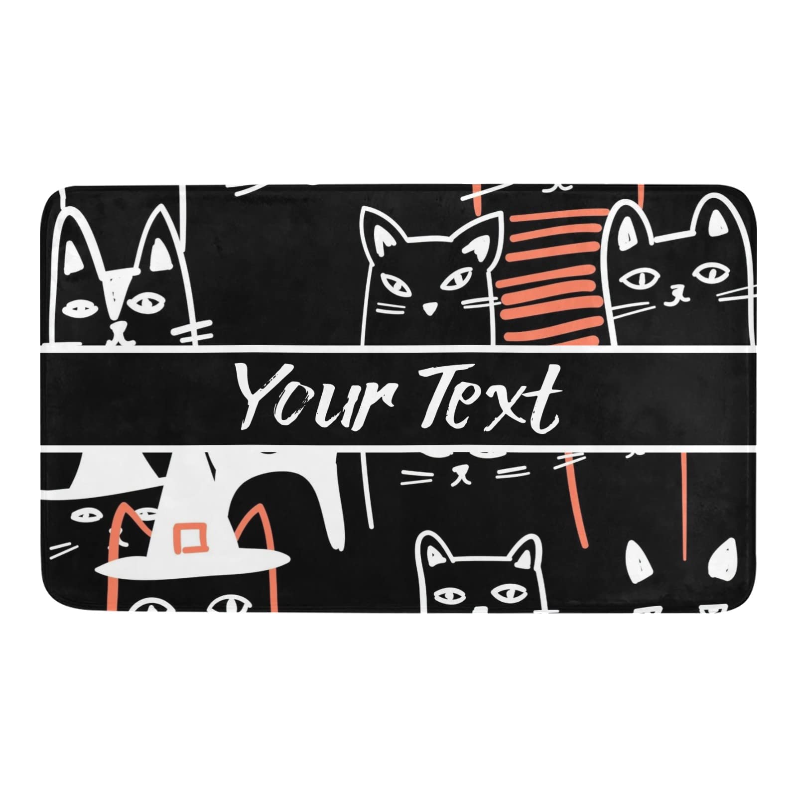 Custom Welcome Doormat for Cats - Personalized Text Pet Door Mat 18