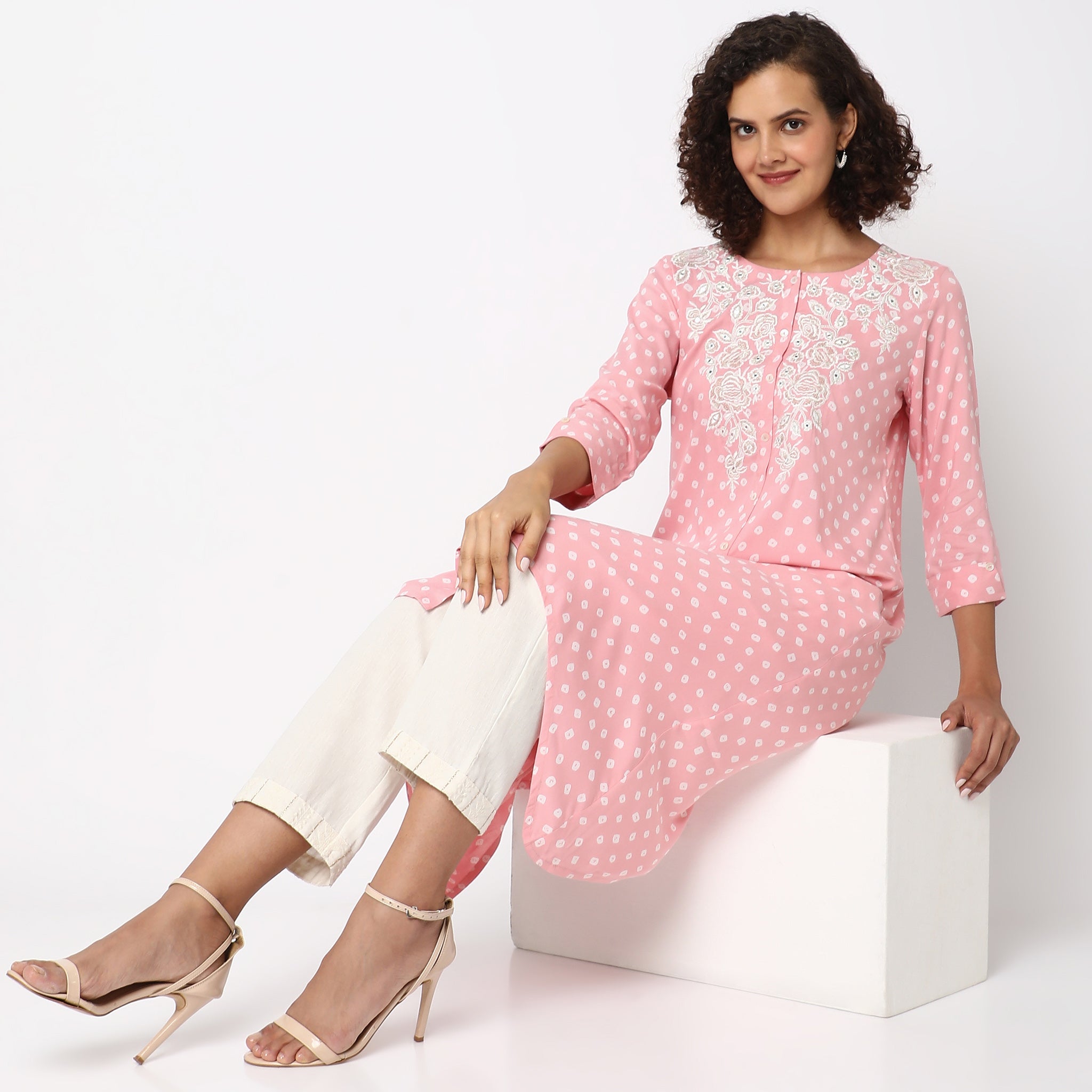 Flare Fit Printed Kurta for Women - Stylish Indian Ethnic Dress for Casual Wear & Festive Occasions
