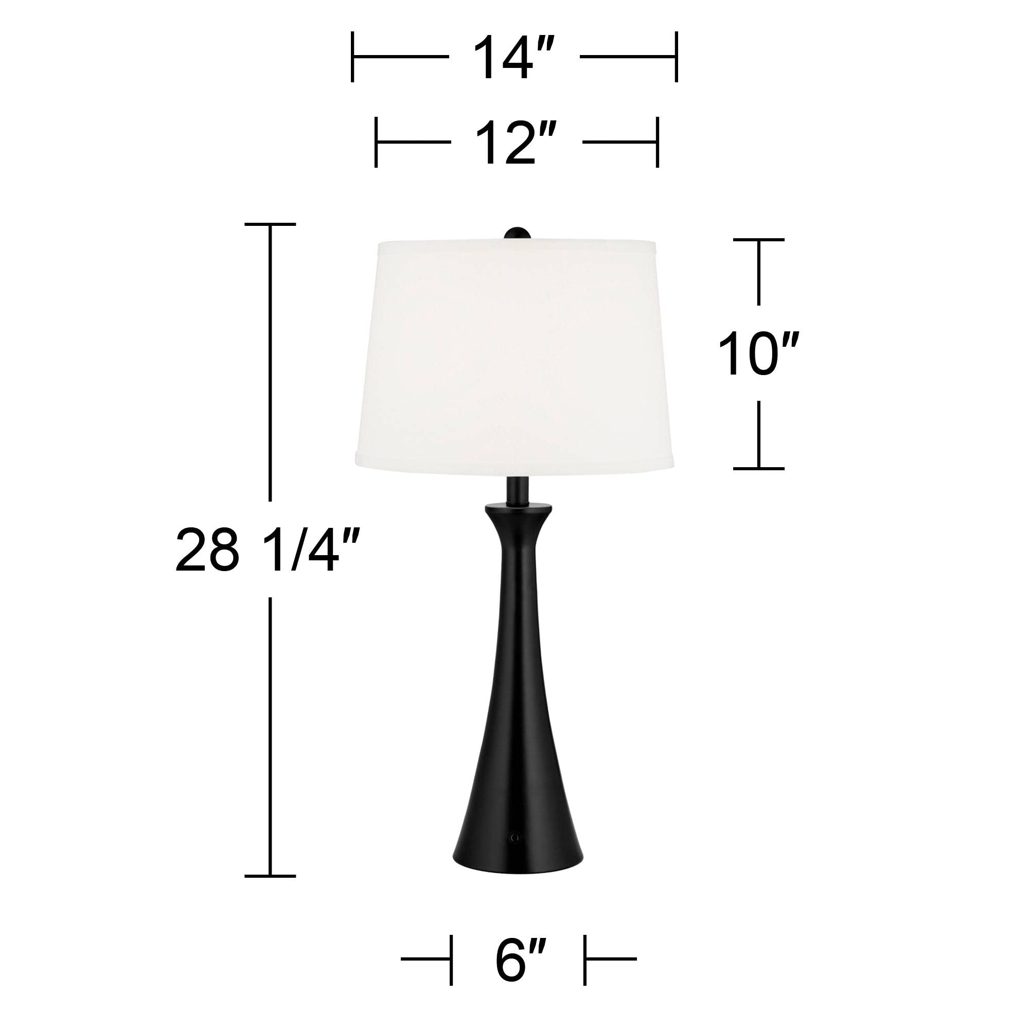 360 Lighting Karl Modern Table Lamps - Set of 2, 28.25