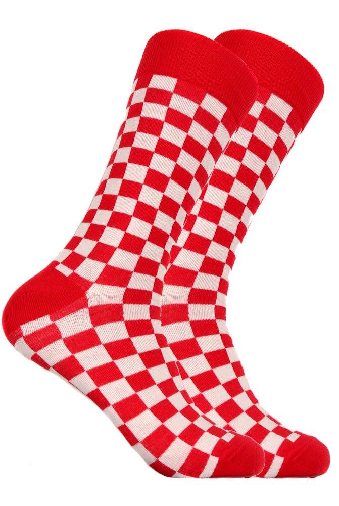 Men's Fashion Checkered Cotton Socks - Comfortable & Breathable Casual Socks for Work, Office, and Everyday Wear
