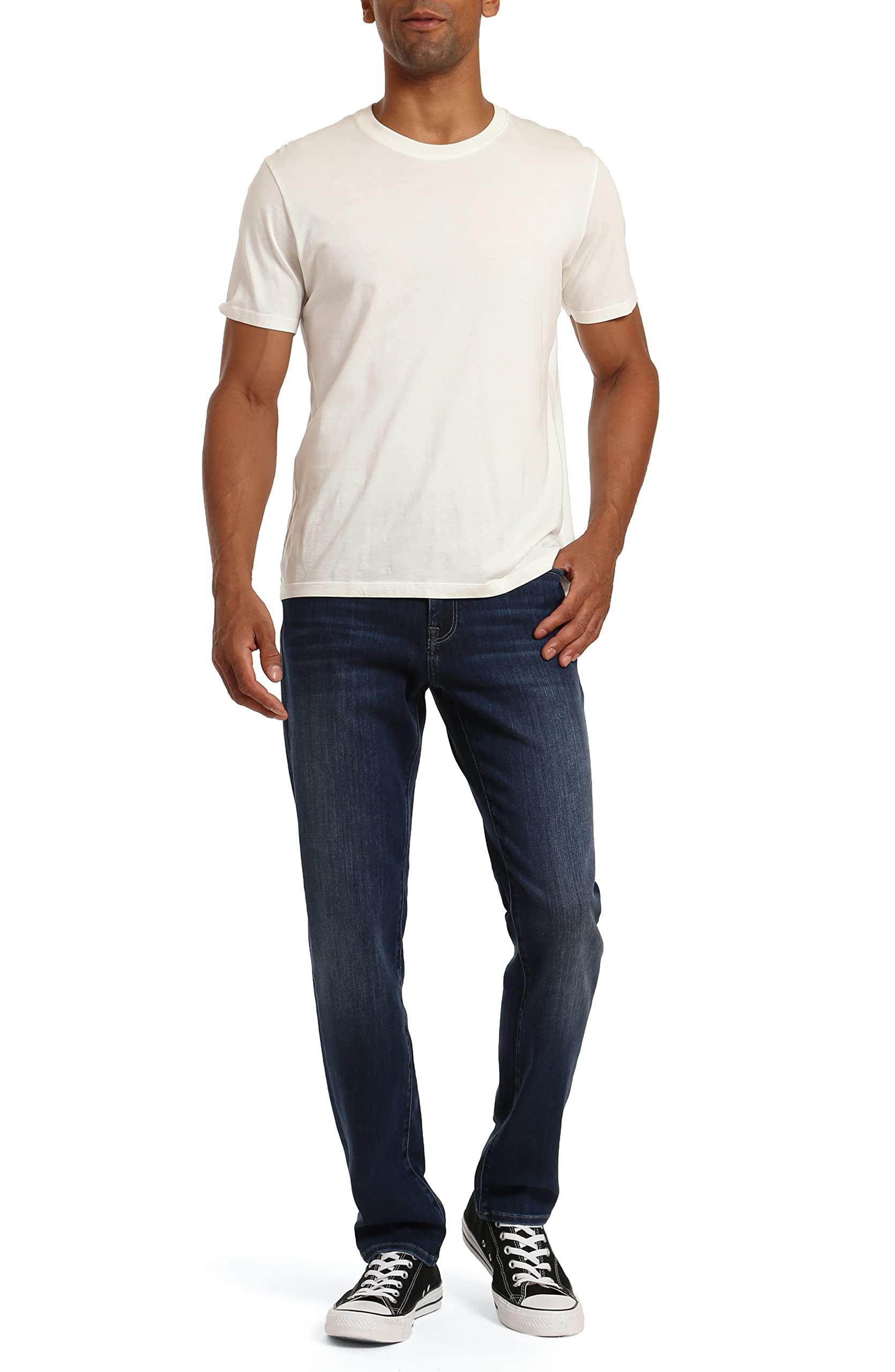 Mavi Zach Men's Regular Rise Straight Leg Jeans - Classic Denim Pants for Casual Wear & Everyday Style