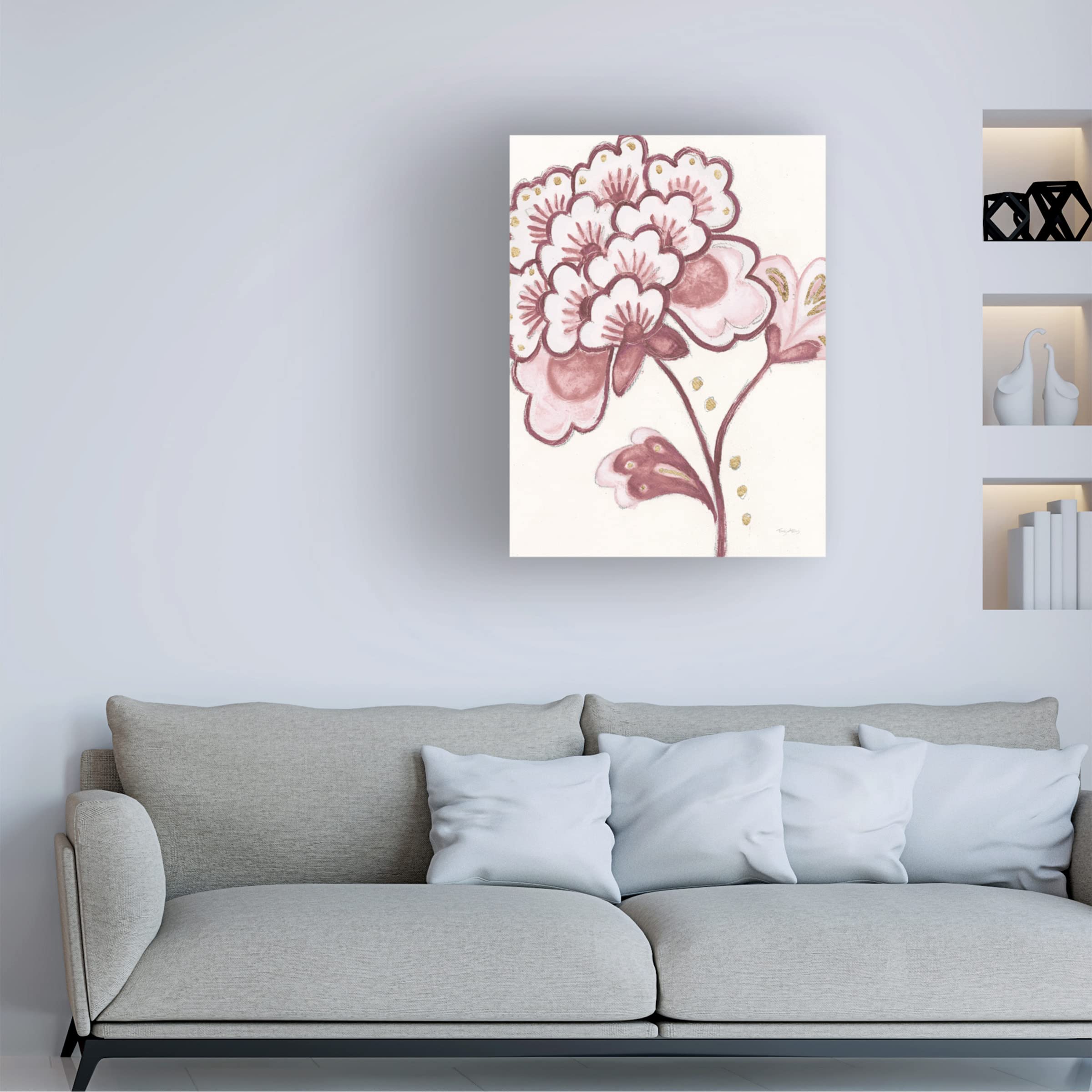 Trademark Fine Art 'Scandy Baby Light V' Canvas Wall Art by Melissa Averinos - 35x47 Inches, Scandinavian Nursery Decor, Modern Baby Room Painting, Gender Neutral Kids Wall Art for Bedroom & Playroom